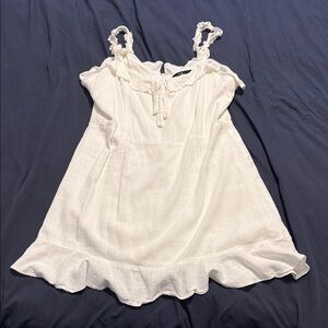 White Ruffled Sleeveless Top - Lulus size XL